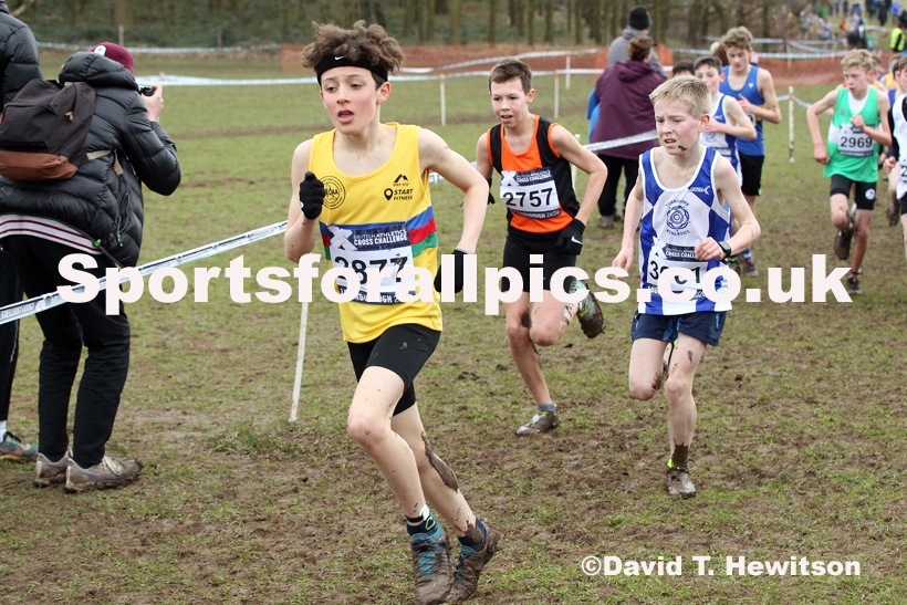 Boys under-13s, 2020 British Athletics Inter Counties Cross Country Champs., Prestwold Hall, Loughborough. Photo: David T. Hewitson/Sports for All Pics